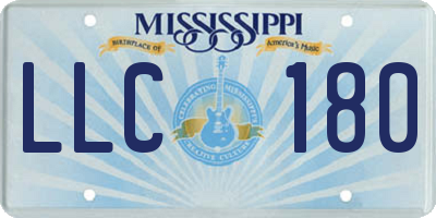 MS license plate LLC180