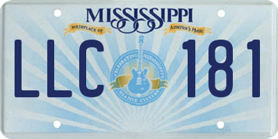 MS license plate LLC181