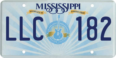 MS license plate LLC182
