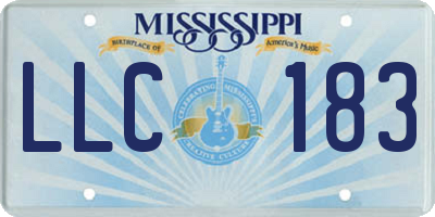 MS license plate LLC183