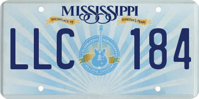 MS license plate LLC184