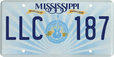 MS license plate LLC187