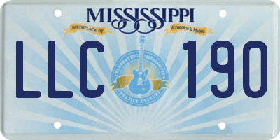 MS license plate LLC190