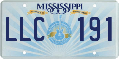 MS license plate LLC191
