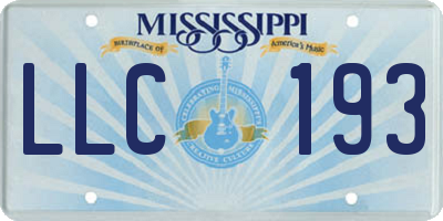 MS license plate LLC193