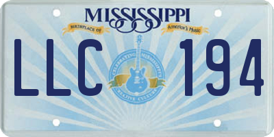 MS license plate LLC194