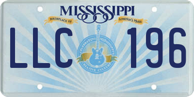 MS license plate LLC196