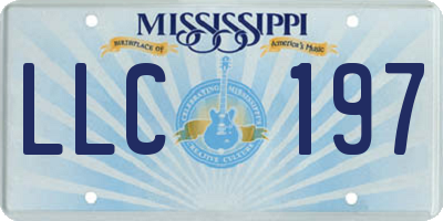 MS license plate LLC197