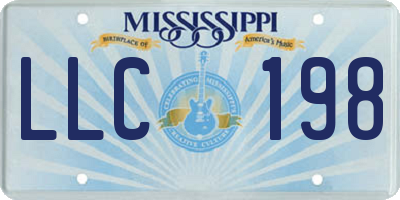 MS license plate LLC198