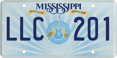 MS license plate LLC201