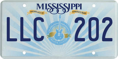 MS license plate LLC202