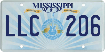 MS license plate LLC206