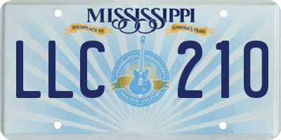 MS license plate LLC210