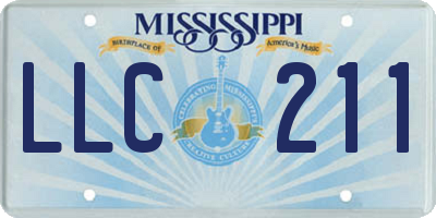 MS license plate LLC211