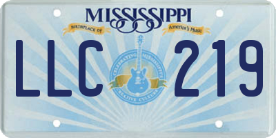 MS license plate LLC219
