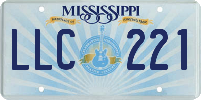 MS license plate LLC221