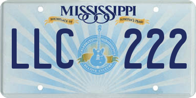 MS license plate LLC222