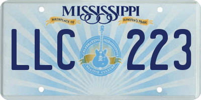 MS license plate LLC223