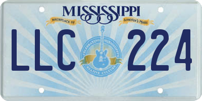 MS license plate LLC224