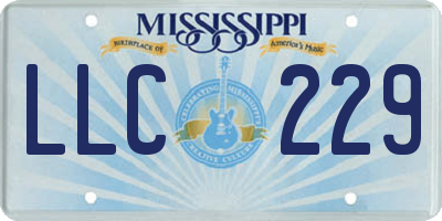 MS license plate LLC229