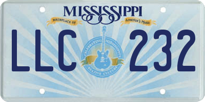 MS license plate LLC232