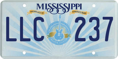 MS license plate LLC237