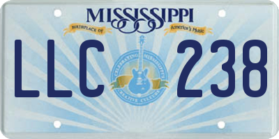 MS license plate LLC238
