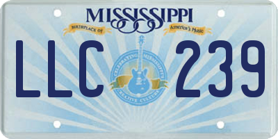 MS license plate LLC239