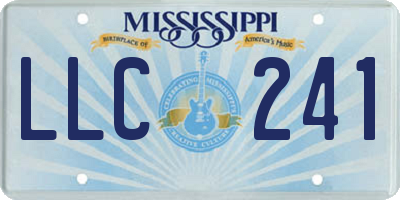 MS license plate LLC241