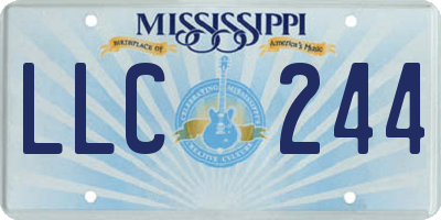 MS license plate LLC244