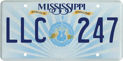 MS license plate LLC247