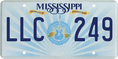 MS license plate LLC249