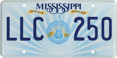 MS license plate LLC250