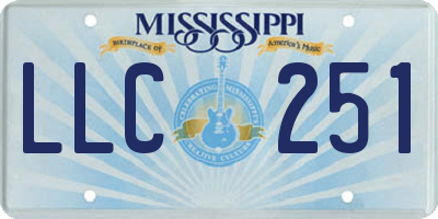 MS license plate LLC251