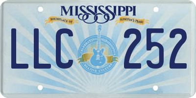 MS license plate LLC252