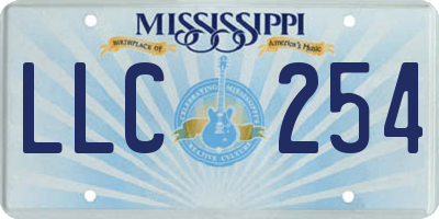 MS license plate LLC254