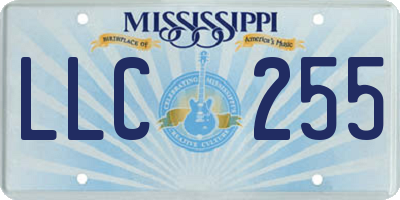MS license plate LLC255