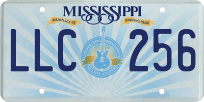 MS license plate LLC256