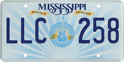 MS license plate LLC258