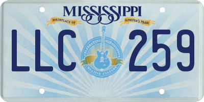 MS license plate LLC259