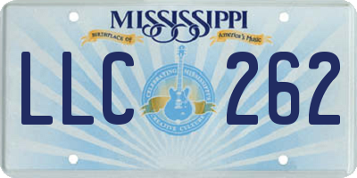 MS license plate LLC262