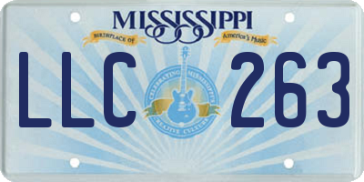 MS license plate LLC263