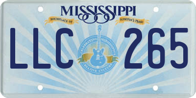 MS license plate LLC265