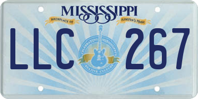MS license plate LLC267