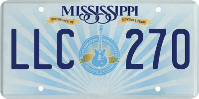 MS license plate LLC270