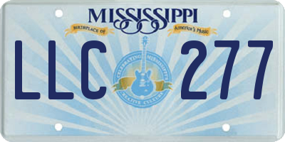 MS license plate LLC277