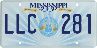 MS license plate LLC281