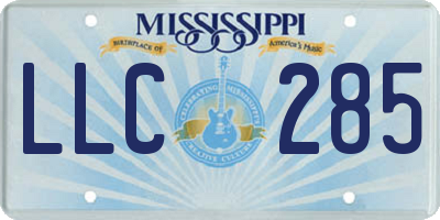 MS license plate LLC285
