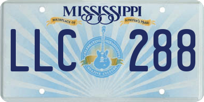 MS license plate LLC288