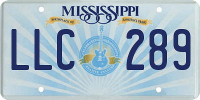 MS license plate LLC289